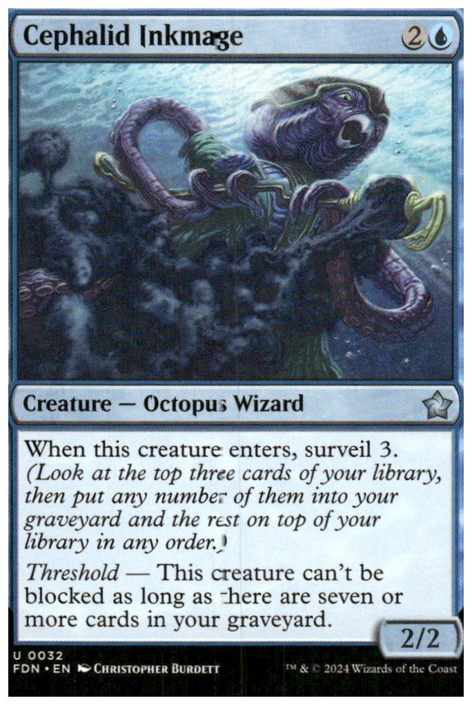 MTG Foundations Cephalid Inkmage #32