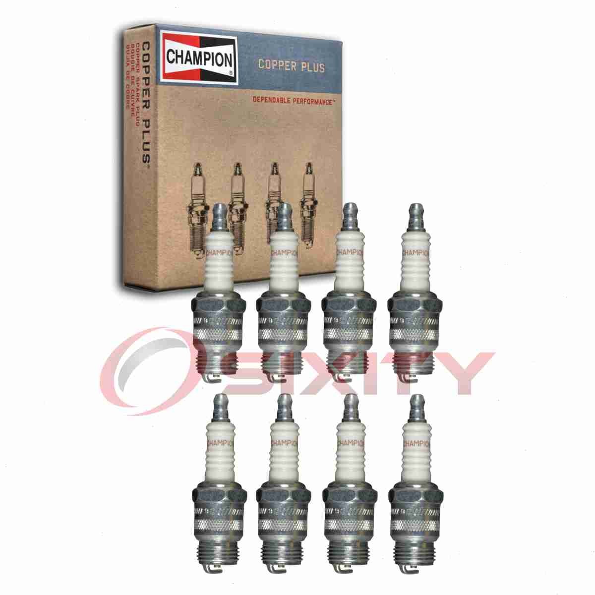 8 pc Champion Copper Plus Spark Plugs for 1987-1993 Dodge D250 5.9L V8 dm