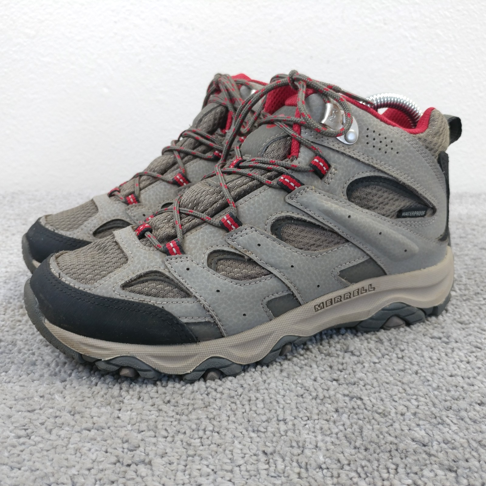 Scarpe da trekking Merrell Moab 3 Mid impermeabili ragazzo taglia 5 5 anni sneakers grigie stringate