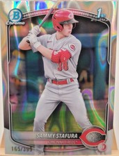 2025 Bowman Chrome Prospects 1st Sammy Stafura Reds #BCP-100 Lava Refractor /399