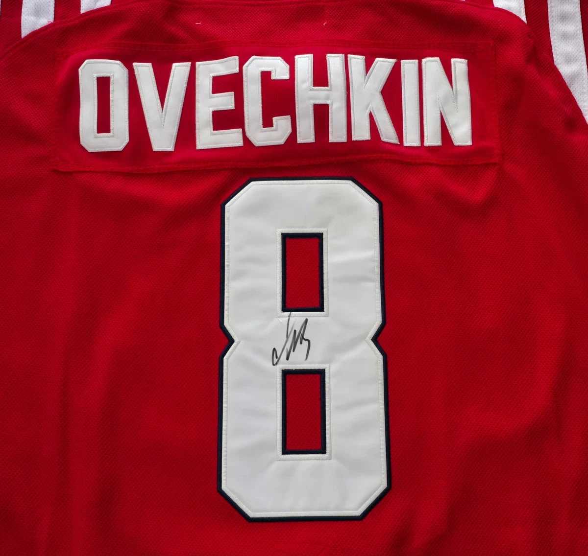 Maillot Dédicacé Alex Ovechkin - Capitals Rouge - Autographe Certifié JSA COA