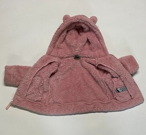 Eddie Bauer 2T Toddler Soft Fleece Plush Hooded Pink Jacket - Picture 2 of 6