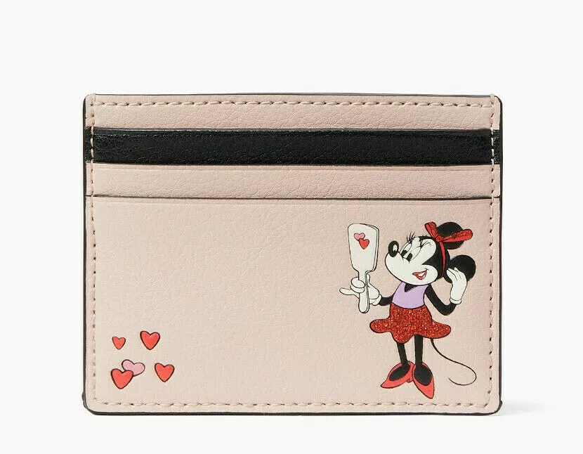 Kate Spade X Disney for minnie mouse Leather card case holder NWT