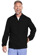 Cherokee Scrubs Men's Zip Front Jacket CK359A BLK Black Free Shipping