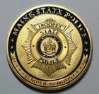 MAINE STATE POLICE DEPARTMENT COLORIZED ART ROUND CHALLENGE COIN