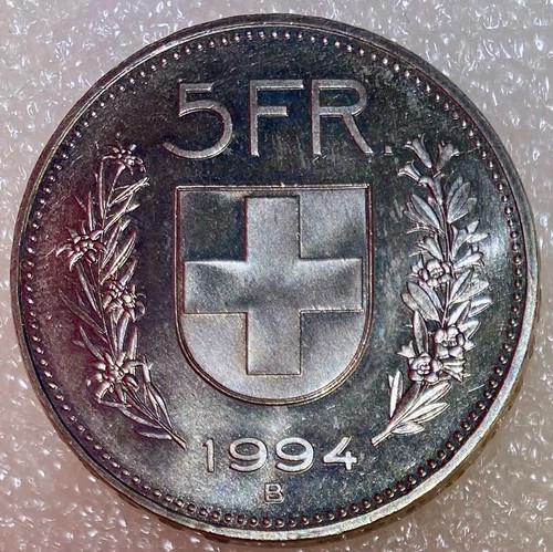 1994 Switzerland 5 Francs Uncirculated coin