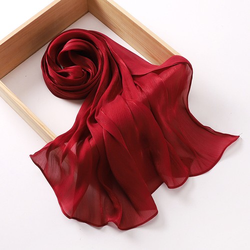 Schimmer Schal Hijab Schal Atmungsaktiv Satin Seide Schleier Muslim Hijab Damen Schals - Bild 42 von 44