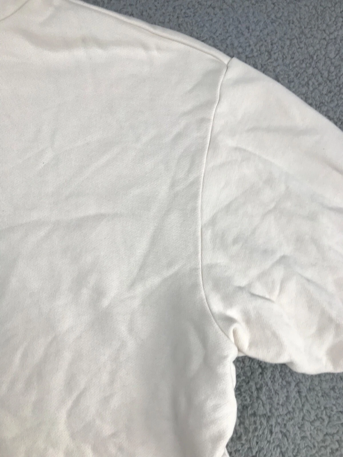 OFF WHITE Adidas Felpa con Cappuccio Donna XS Avorio Crema Manica Lunga Pullover Maglione 100% Cotone