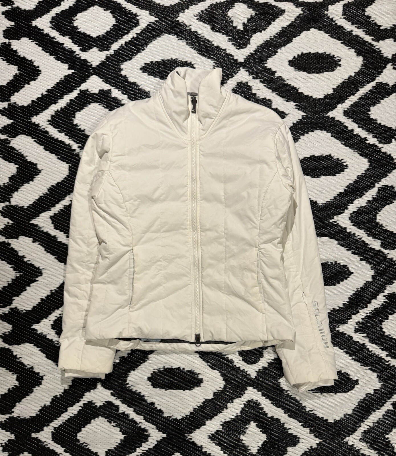 Giacca donna vintage Y2K Salomon nylon bianco full zip