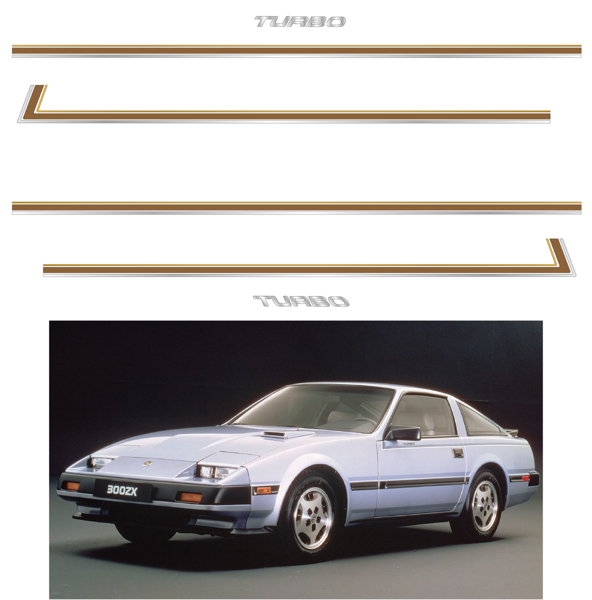 1983–1989 83-89 Nissan 300ZX Z31 Turbo Side Decal Vinyl Livery