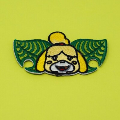 Animal Crossing Isabelle Bügelbild Patch Shih Tzu Hund Spiel Figur gelb Kinder