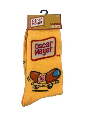 Odd Sox Crazy Oscar Mayer Socks Men's  Size 6-12 Crew Socks Novelty Funny Food