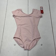 Capezio Pink Short Sleeve Leotard Girls Size Medium