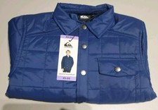 Quiksilver Youth Insulated Shirt Jacket Blue XS 5/6 