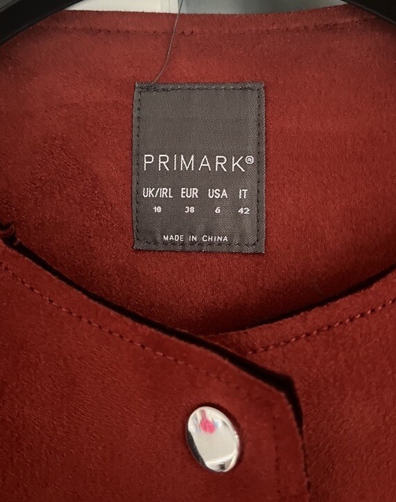 Primark Faux Suede Rust Longline Coat Fantastic Condition eBay