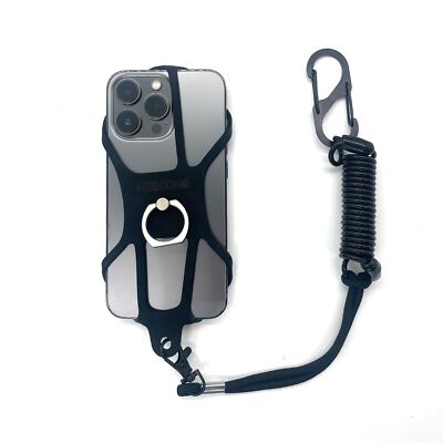 Lanyard Holder, Universal Fishing Protect Rugged Phone Tether and Ring Grip