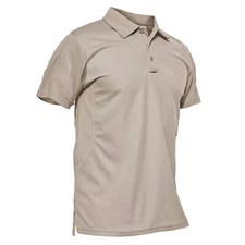 Men's Polo Shirts Short Sleeve Golf Sport Plain T-Shirt Quick Dry Casual Work T