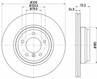 2X Hella 8DD 355 111-941 Bremsscheibe FüR BMW