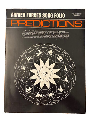 ARMED FORCES SONG FOLIO: PREDICTIONS Songbook~V.XXIX, #3