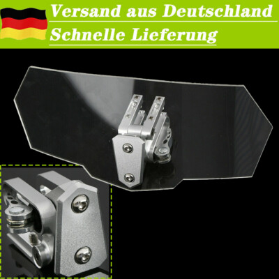Universal Einstellbar Windschild Windschutzscheibe Clip On Motorrad Spoiler Klar