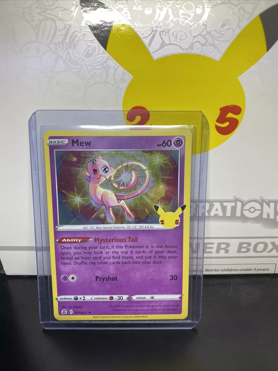 2021 Pokemon Celebrations Shiny Mew Gold Holo 25/25