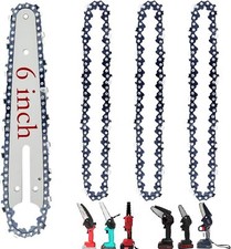 5 Pieces 6 Inch Mini Chainsaw Chain with Replacement Saw Chain Bar, 6 Inch.
