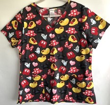 Disney - Mickey and Minnie Mouse's wardrobe scrub top Size M Cotton