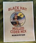 Halloween Black Hat Brand Mulled Cider Mix Witch Cauldron Bats Cat Full Moon