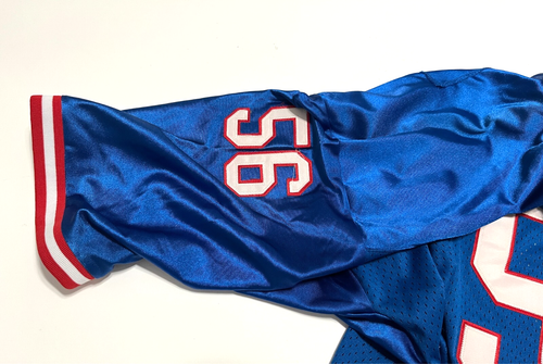 LAWRENCE TAYLOR 56 NY Giants Blue Throwbacks Jersey 54 Mitchell Ness 1981-82 - Picture 6 of 12
