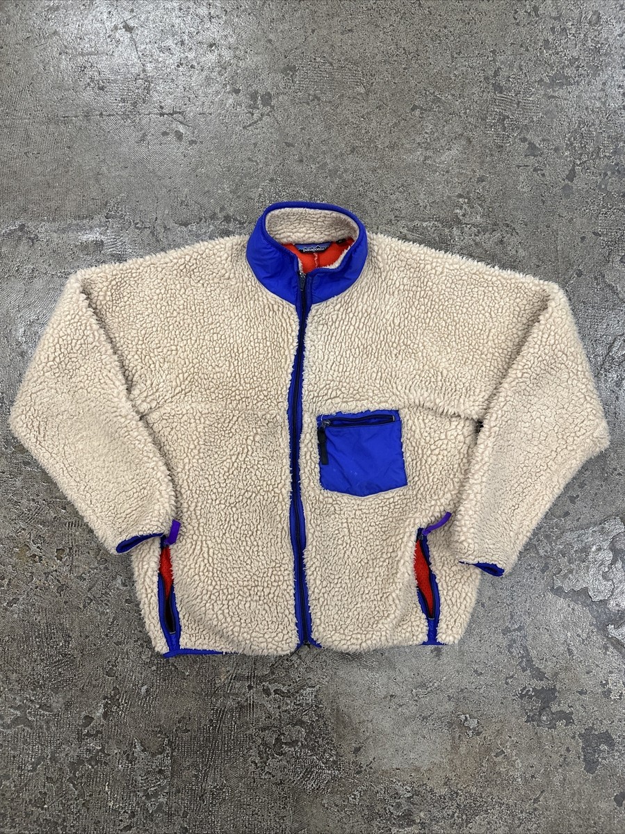 Vintage Patagonia Deep Pile Fleece Jacket Pocket Oatmeal X Vintage Patagonia Deep Pile Fleece Jacket Pocket Oatmeal X