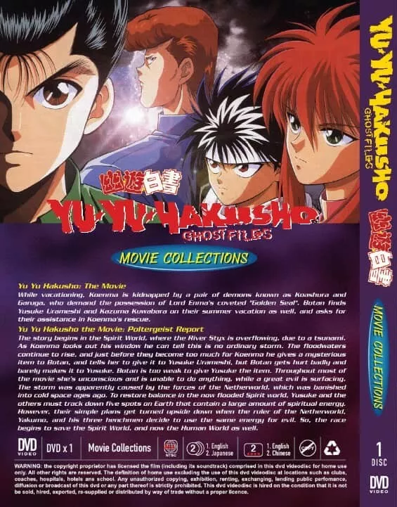 Anime DVD Yu Yu Hakusho Episode 1-112 End Complete Series English Dubb Fast  Ship