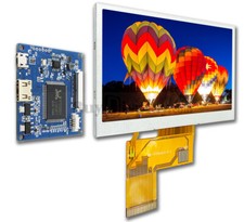 Sunlight Readable 4.3" 480x272 Display with Mini HDMI Board for Raspebrry Pi
