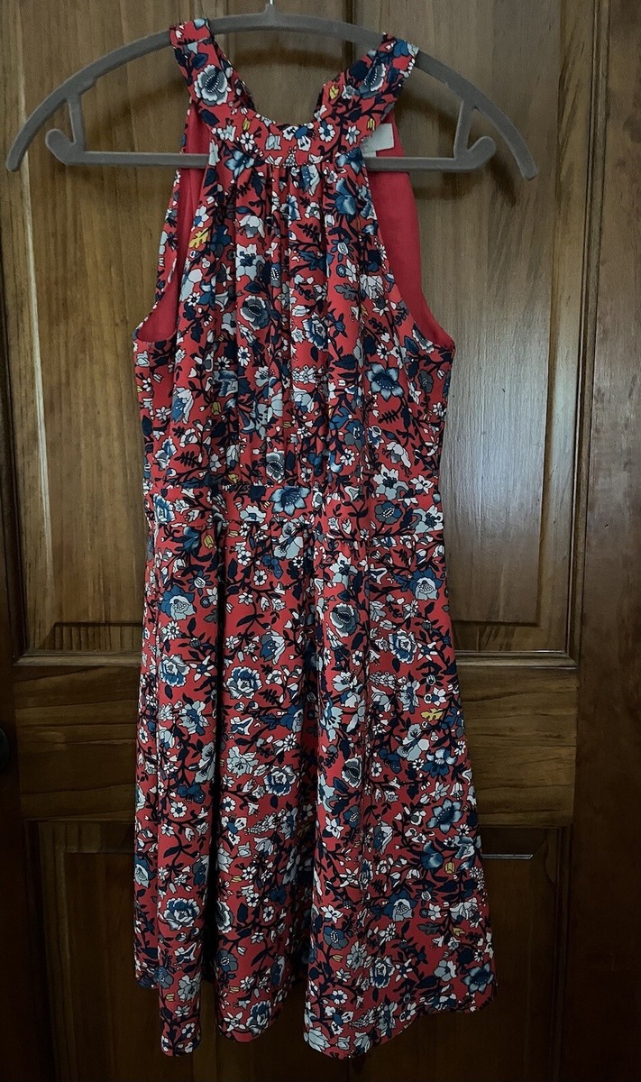 Loft Red Floral Print Halter Dress Size XS | eBay Loft Red Floral Print Halter Dress Size XS | eBay