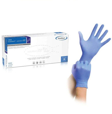 MaiMed Solution Nitril-Einmal Handschuhe Blau-Violett Lila 100 Stück S M L XL