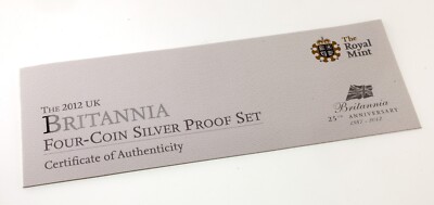 2012 United Kingdom Royal Mint Four-Coin Silver Britannia Proof