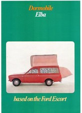 Ford Escort Mk1 Dormobile Elba Motor Caravan 1971 UK Market Foldout Brochure