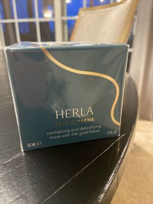 Herla Beauty Gold Supreme Line Revitalizing Detoxifying Mask 24k Gold New Sealed