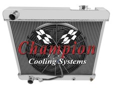 1961-1965 Cadillac All Alum 3 Row Kr Champion Radiator Fan Combo