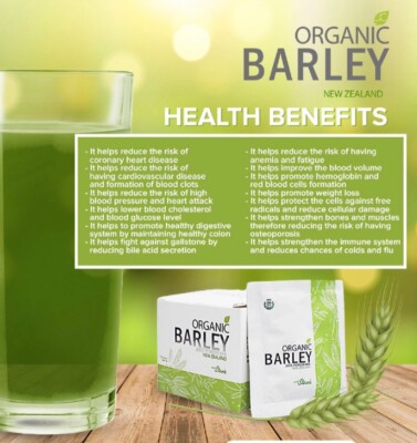 JC organic barley juice from New Zealand