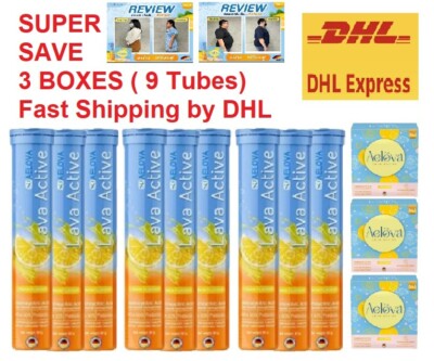 9 Tubes Aelova Weight Control Supplement Management Effervescent Lava Active