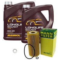 MANN-FILTER Inspektionspaket Mannol 10L Longlife 5W-30 FüR Kia Sorento Iii 2.2