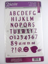 Crafter's Companion Die'sire "0.5 ALPHABET" 47 METAL DIES Create-A-Card