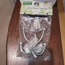 Taymor Garden Collection Petite Leaf Satin Nickel Robe Hook 4 Posts -SEALED