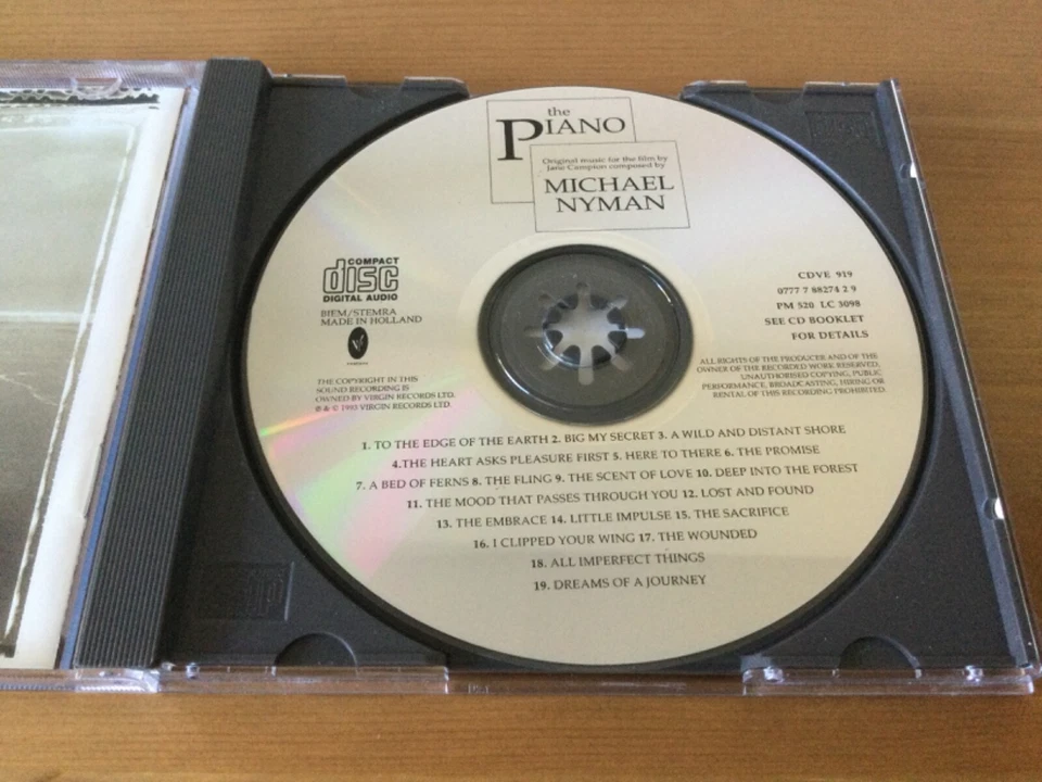 THE PIANO • Soundtrack composed by MICHAEL NYMAN, from the film by JANE CAMPION - Bild 3 von 4