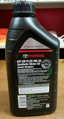 Genuine Toyota / Lexus 0w20 Motor Oil Qty 6 Quarts in a Case | eBay
