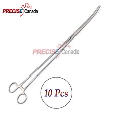 Set Of 10 Fishing 15" Curved Hemostat Forceps Locking Clamps - Stainless Steel