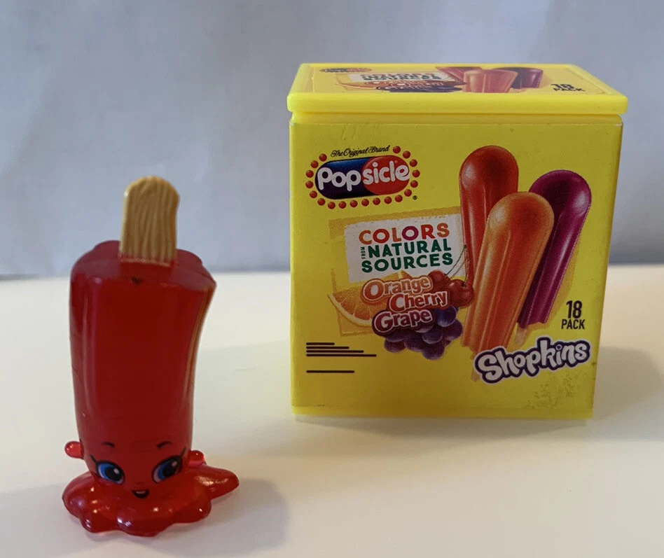 SHOPKINS REAL LITTLES RL2 004 Sherry Cherry Popsicle Rare Figure