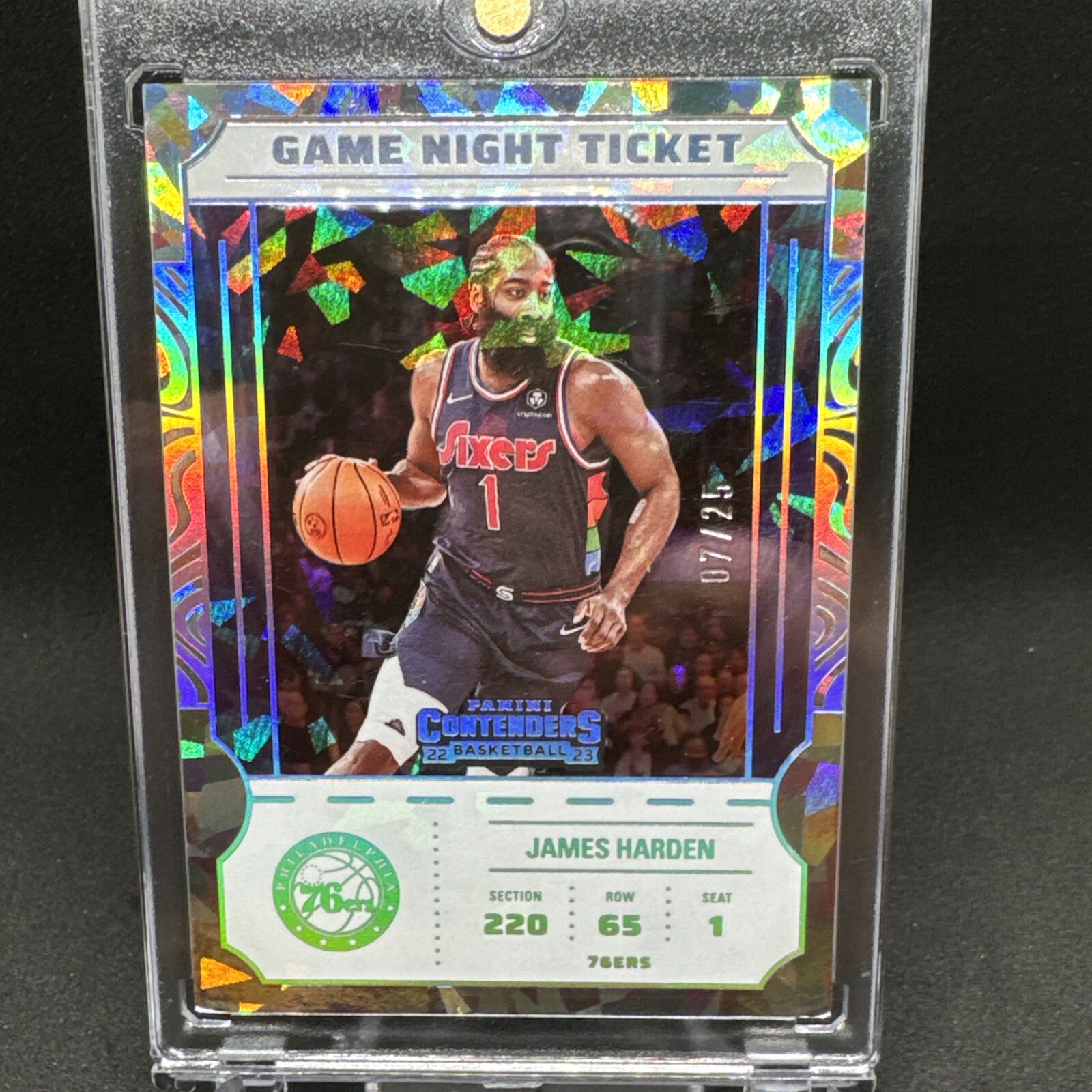 2022-23 🏀 Contenders 💎 James Harden Game Night Ticket  Cracked Ice /25 