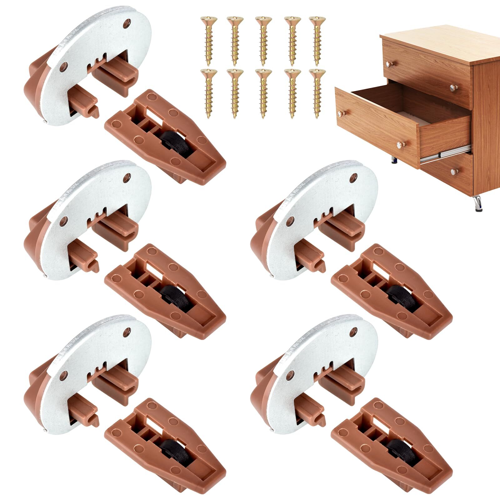 Drawer Guide Kit 5 Set Drawer Slides Guides Drawer Slide Track Guide Glide fo...