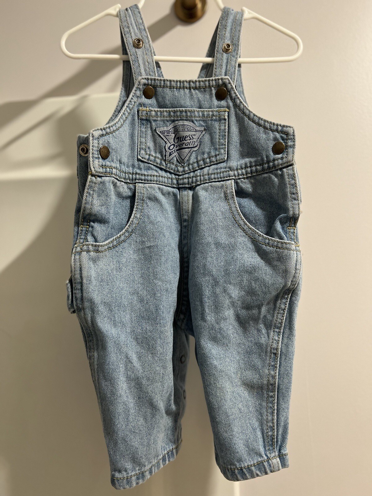 Vintage Guess Baby Boy Blue Denim Overalls 6 Months Made in USA Bubble eBay